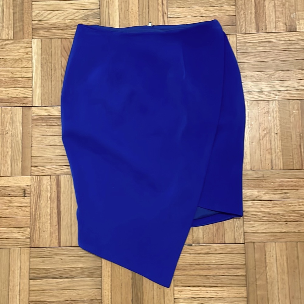 Keepsake the label blue asymmetric tulip hem skirt xs excellent condition